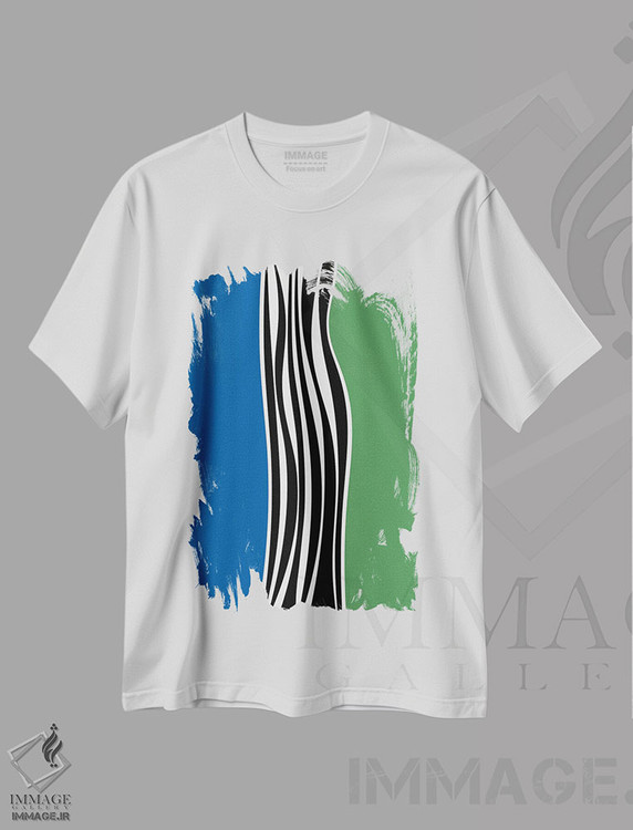 تیشرت طرح دار اشکال و راه راه های نامنظم اثر آلیسا گالیتسینا | immage.ir