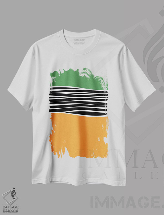 تیشرت طرح دار اشکال و راه راه های نامنظم اثر آلیسا گالیتسینا | immage.ir