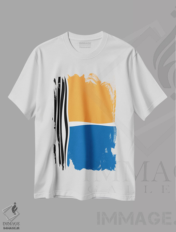 تیشرت طرح دار اشکال و راه راه های نامنظم اثر آلیسا گالیتسینا | immage.ir