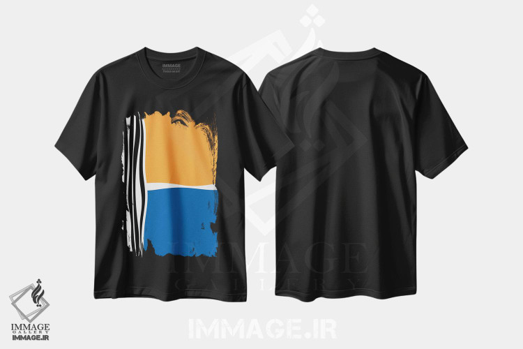 تیشرت طرح دار اشکال و راه راه های نامنظم اثر آلیسا گالیتسینا | فروشگاه ایماژ