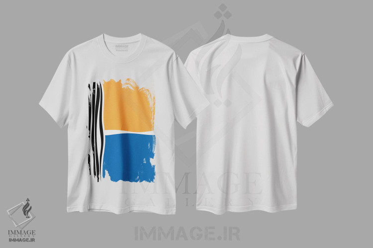 تیشرت طرح دار اشکال و راه راه های نامنظم اثر آلیسا گالیتسینا | immage.ir