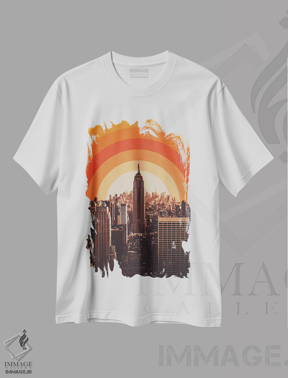تیشرت طرح دار غروب معروف نیویورک، تزئینی اثر آلیسا گالیتسینا | immage.ir