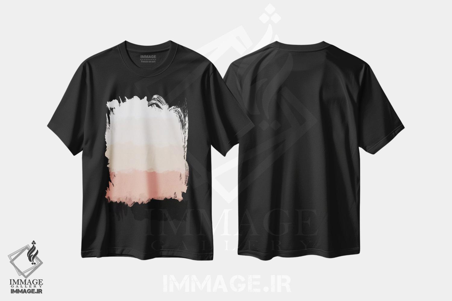 تیشرت طرح دار گل های رز انتزاعی با رنگ سرخابی اثر آلیسا گالیتسینا | فروشگاه ایماژ
