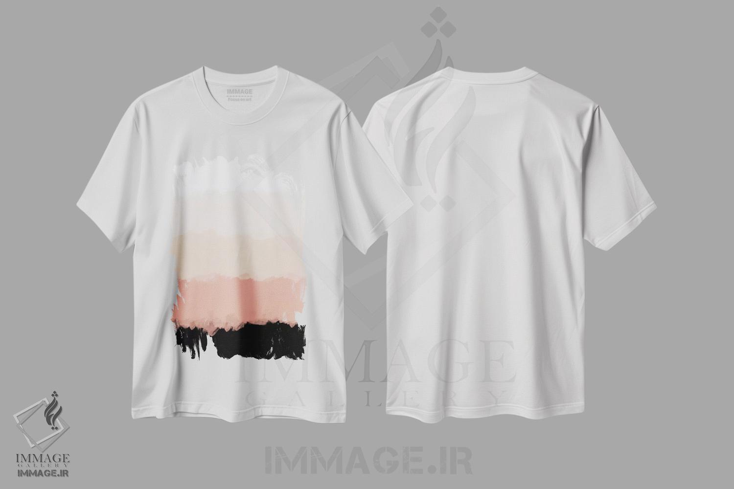 تیشرت طرح دار گل های رز انتزاعی با رنگ سرخابی اثر آلیسا گالیتسینا | immage.ir