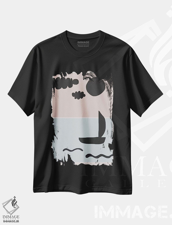 تیشرت طرح دار منظره دریایی، تزئینی اثر آلیسا گالیتسینا | فروشگاه ایماژ