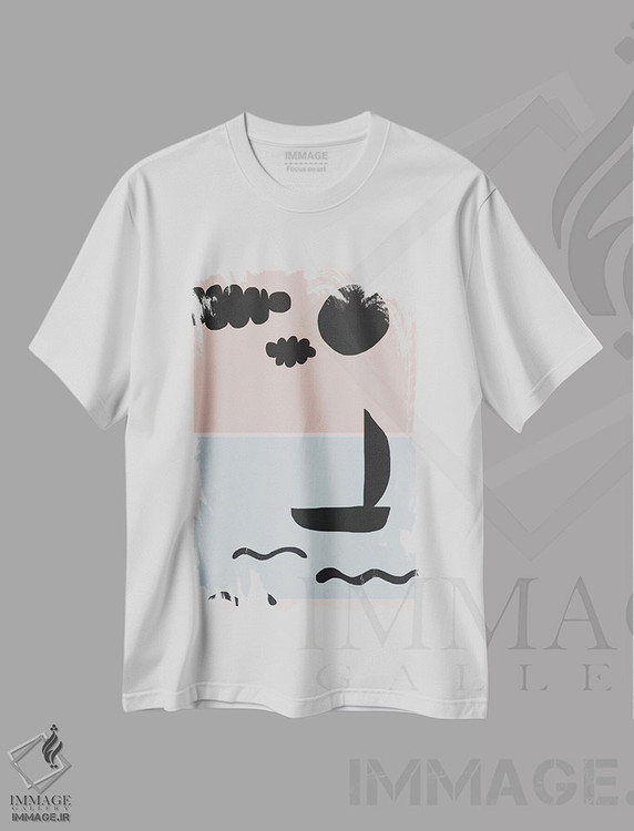 تیشرت طرح دار منظره دریایی، تزئینی اثر آلیسا گالیتسینا | immage.ir