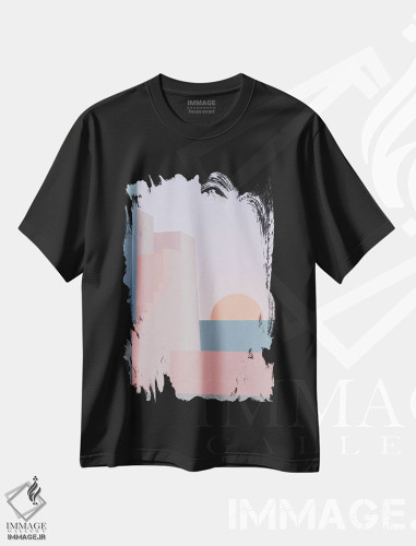 تیشرت طرح دار غروب اسپانیایی، تزئینی اثر آلیسا گالیتسینا | فروشگاه ایماژ