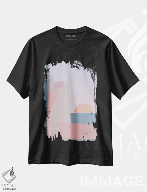 تیشرت طرح دار غروب اسپانیایی، تزئینی اثر آلیسا گالیتسینا | فروشگاه ایماژ