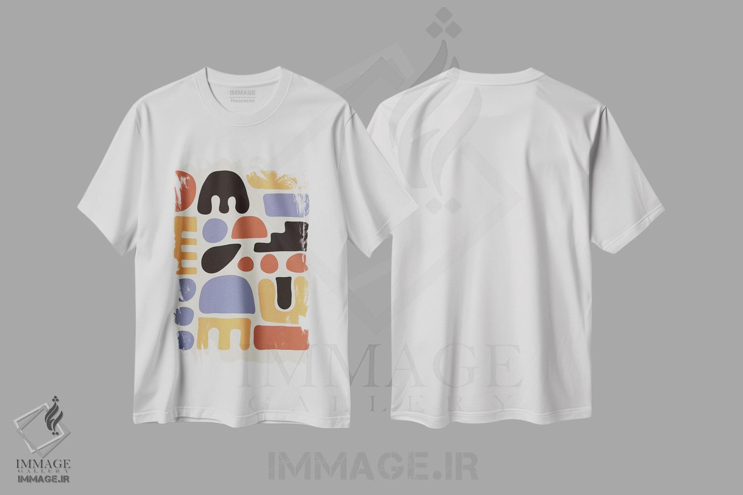 تیشرت طرح دار اشکال و رنگ ها اثر آلیسا گالیتسینا | immage.ir