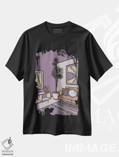 تیشرت طرح دار گربه سیاه، تزئینی اثر آلیسا گالیتسینا | فروشگاه ایماژ