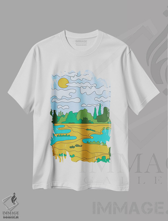 تیشرت طرح دار روز آفتابی، تزئینی اثر آلیسا گالیتسینا | immage.ir