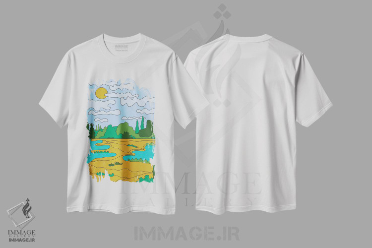 تیشرت طرح دار روز آفتابی، تزئینی اثر آلیسا گالیتسینا | immage.ir