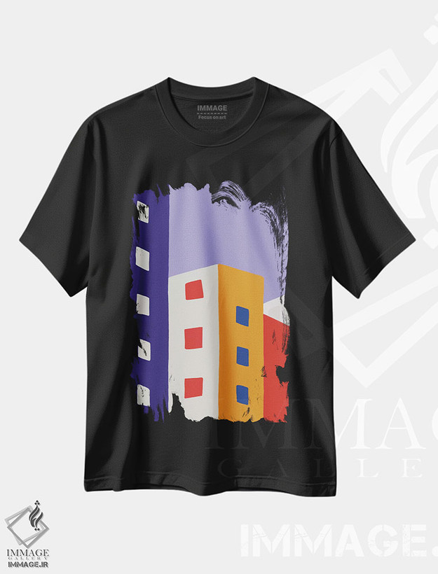 تیشرت طرح دار بلوک شهری ۲، تزئینی اثر آلیسا گالیتسینا | فروشگاه ایماژ
