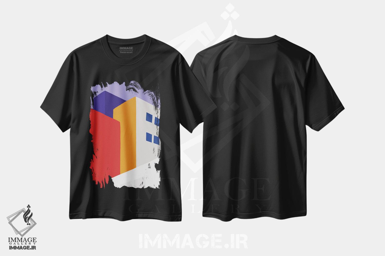 تیشرت طرح دار بلوک شهری ۱، تزئینی اثر آلیسا گالیتسینا | فروشگاه ایماژ