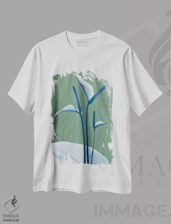 تیشرت طرح دار طلوع مریم گلی آبی II، دکور معاصر اثر آلبرت کوئتسیِر | immage.ir