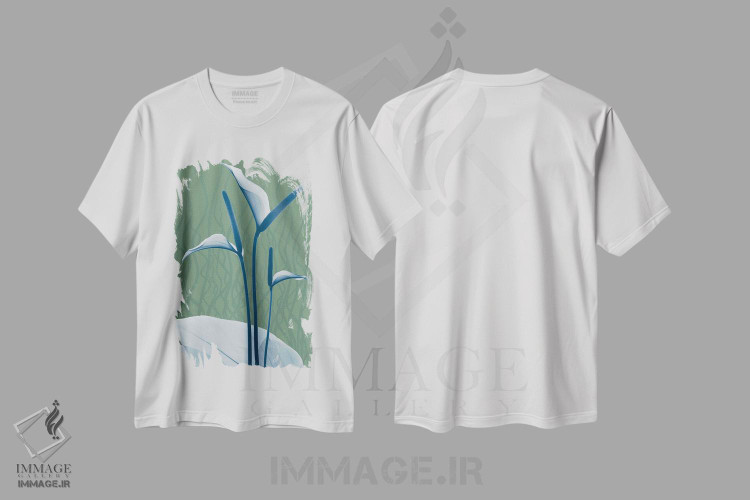 تیشرت طرح دار طلوع مریم گلی آبی II، دکور معاصر اثر آلبرت کوئتسیِر | immage.ir