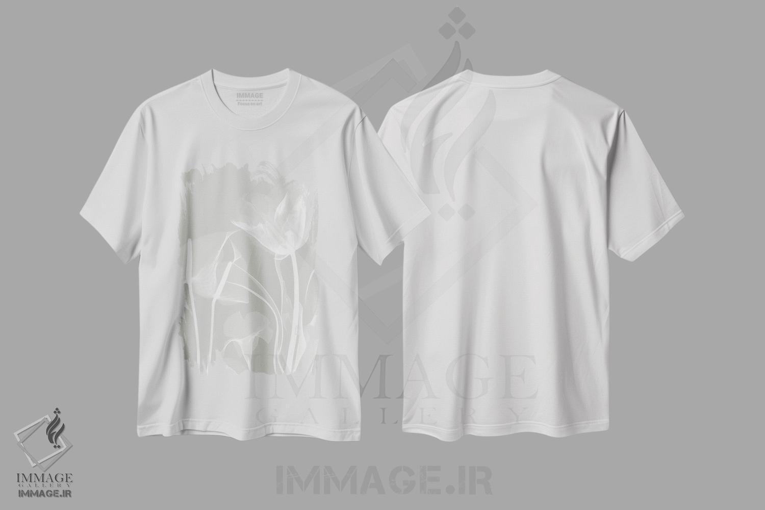 تیشرت طرح دار گیاهان خاکستری I، دکور معاصر اثر آلبرت کوئتسیِر | immage.ir