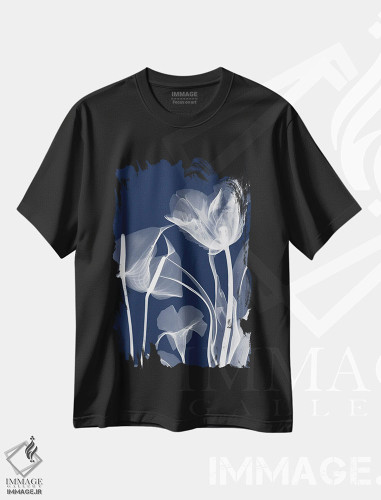 تیشرت طرح دار گیاهان سرمه ای II، دکور معاصر اثر آلبرت کوئتسیِر | فروشگاه ایماژ