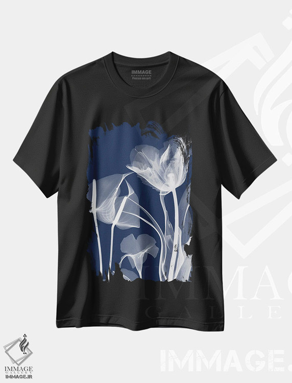 تیشرت طرح دار گیاهان سرمه ای II، دکور معاصر اثر آلبرت کوئتسیِر | فروشگاه ایماژ