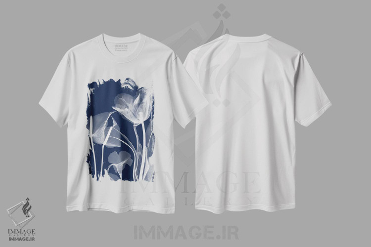 تیشرت طرح دار گیاهان سرمه ای II، دکور معاصر اثر آلبرت کوئتسیِر | immage.ir