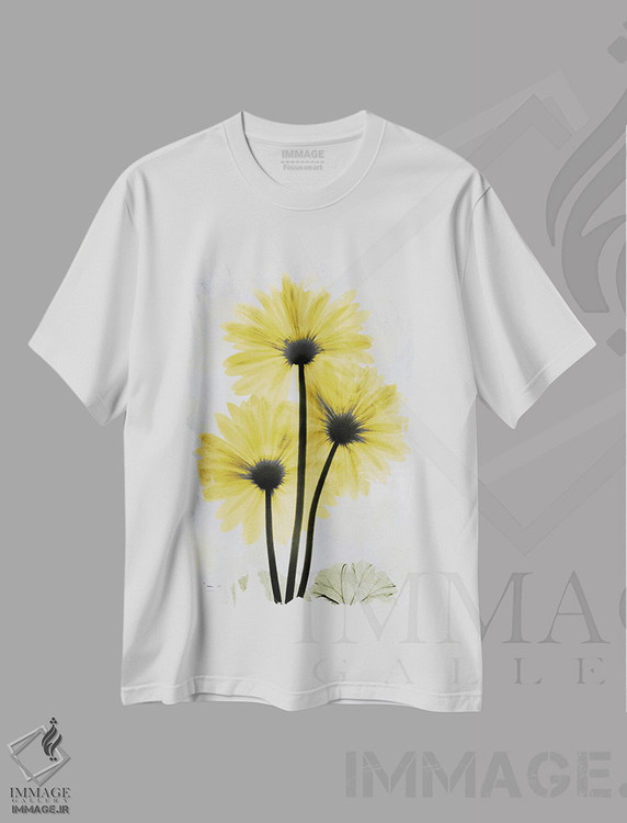 تیشرت طرح دار ژربرای طلایی، تزئینی اثر آلبرت کوئتسیِر | immage.ir