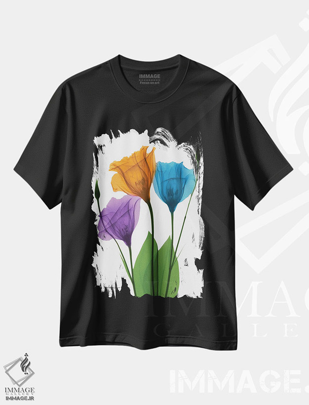 تیشرت طرح دار دوستان گل جنتیان گرانبها I، تزئینی اثر آلبرت کوئتسیِر | فروشگاه ایماژ