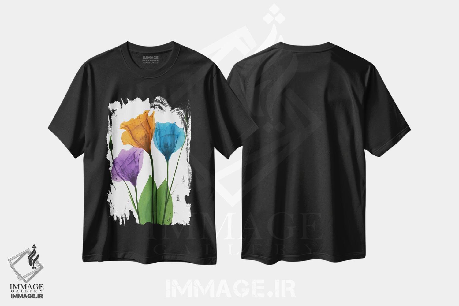 تیشرت طرح دار دوستان گل جنتیان گرانبها I، تزئینی اثر آلبرت کوئتسیِر | فروشگاه ایماژ