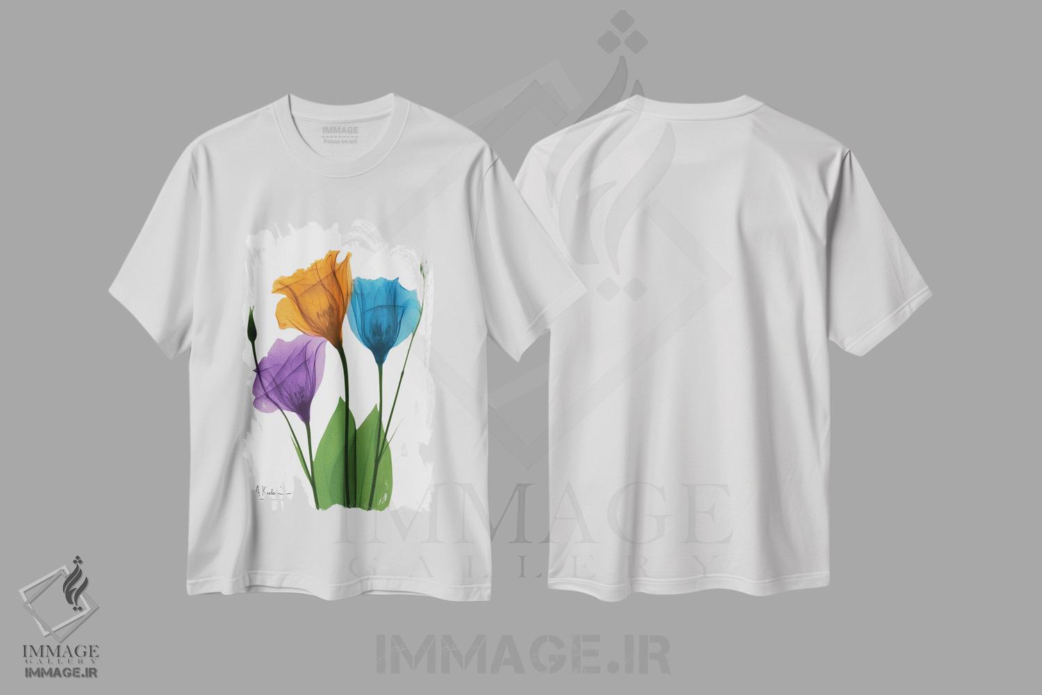 تیشرت طرح دار دوستان گل جنتیان گرانبها I، تزئینی اثر آلبرت کوئتسیِر | immage.ir