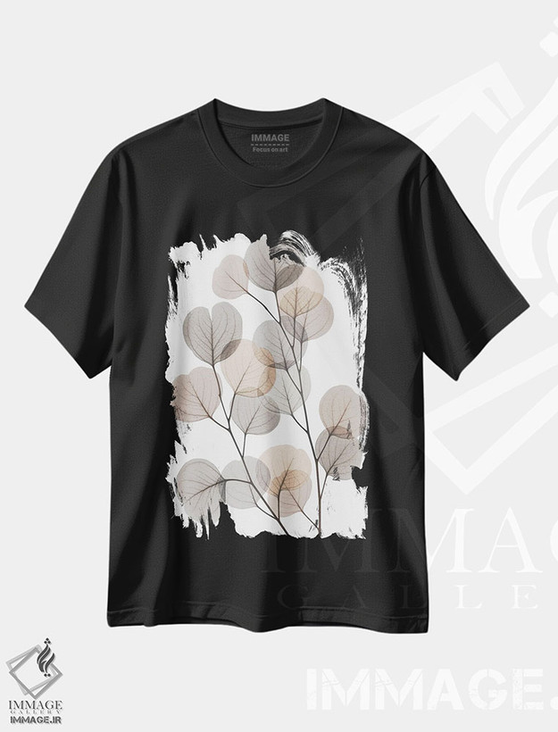 تیشرت طرح دار دسته اکالیپتوس خاکی، عکاسی ماکرو اثر آلبرت کوئتسیِر | فروشگاه ایماژ