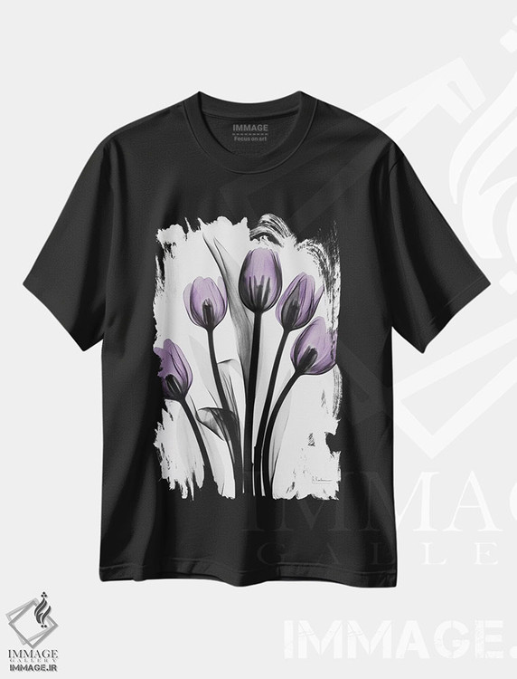 تیشرت طرح دار پنج لاله، مدیوم اثر آلبرت کوئتسیِر | فروشگاه ایماژ