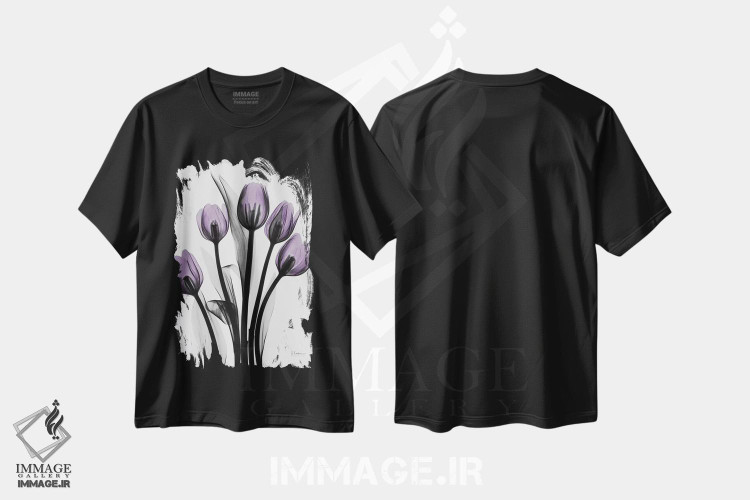 تیشرت طرح دار پنج لاله، مدیوم اثر آلبرت کوئتسیِر | فروشگاه ایماژ