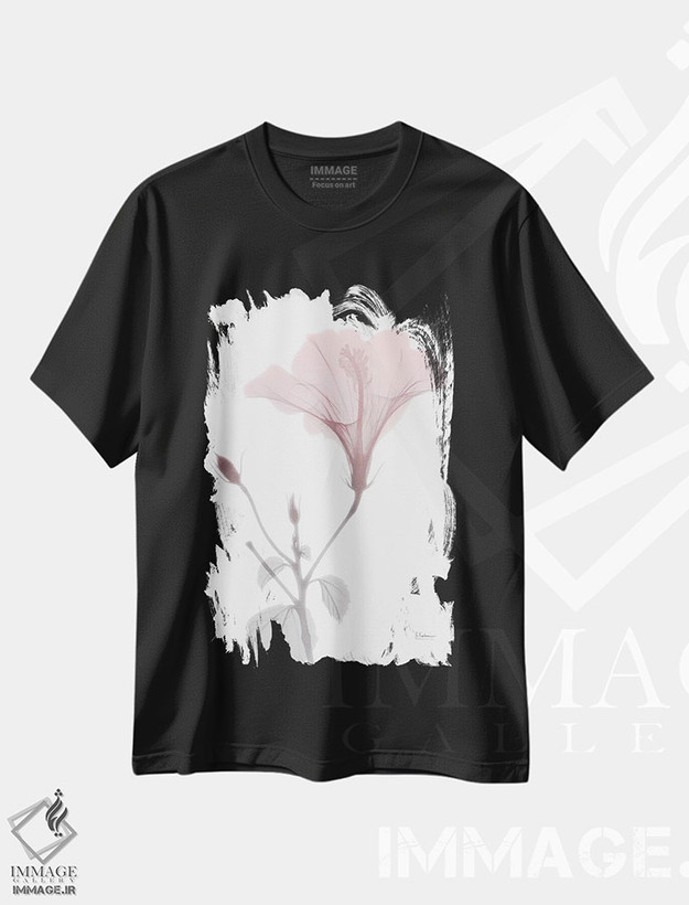 تیشرت طرح دار هیبیسکوس صورتی، مدیوم اثر آلبرت کوئتسیِر | فروشگاه ایماژ
