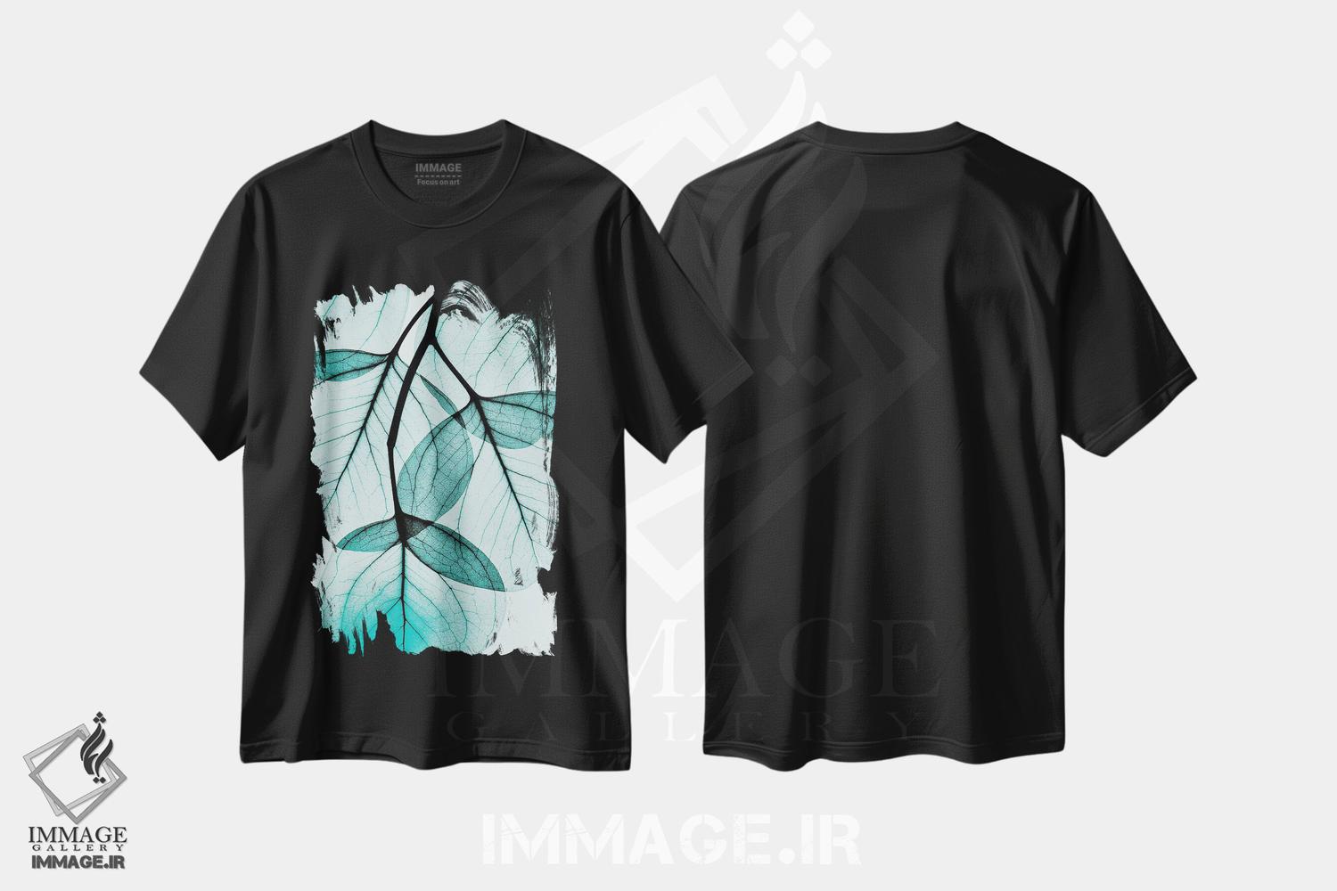 تیشرت طرح دار اکالیپتوس سبزآبی، تزئینی اثر آلبرت کوئتسیِر | فروشگاه ایماژ