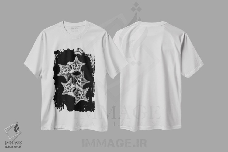 تیشرت طرح دار کولاژ ستاره دریایی، دکور ساحلی اثر آلبرت کوئتسیِر | immage.ir