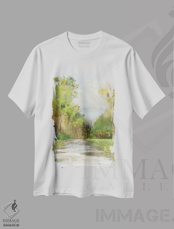 تیشرت طرح دار مسیر، تزئینی اثر آلیسون پیرس | immage.ir