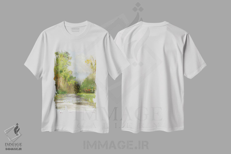 تیشرت طرح دار مسیر، تزئینی اثر آلیسون پیرس | immage.ir