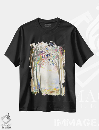 تیشرت طرح دار مسیر آفتابی I، تزئینی اثر آلیسون پیرس | فروشگاه ایماژ