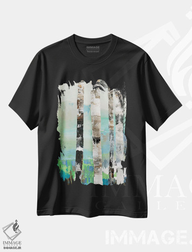 تیشرت طرح دار چوب توس I، تزئینی اثر آلیسون پیرس | فروشگاه ایماژ