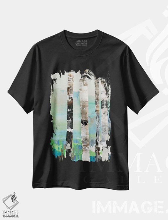 تیشرت طرح دار چوب توس I، تزئینی اثر آلیسون پیرس | فروشگاه ایماژ