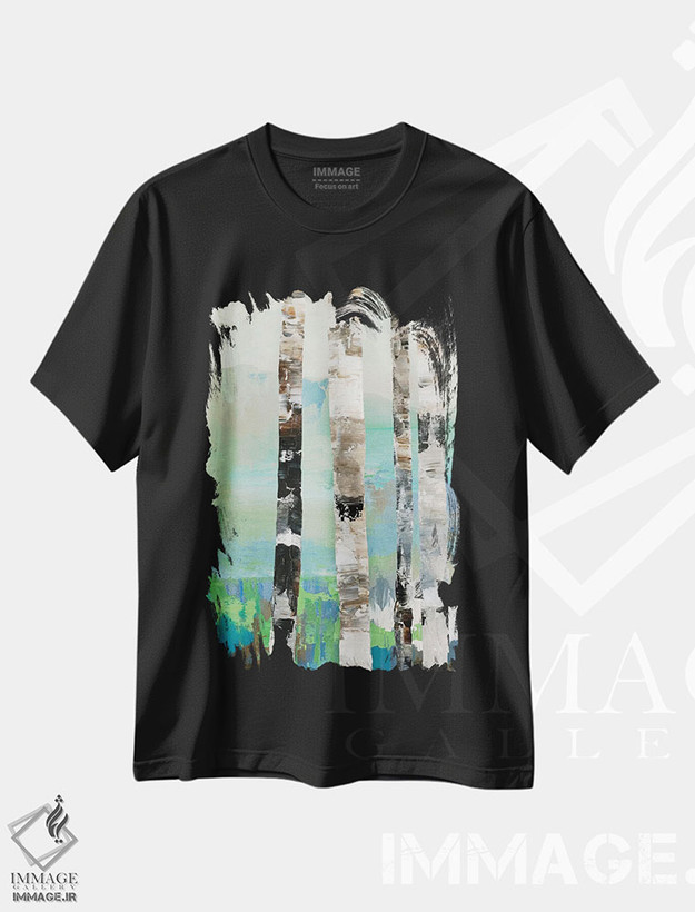 تیشرت طرح دار چوب توس I، تزئینی اثر آلیسون پیرس | فروشگاه ایماژ