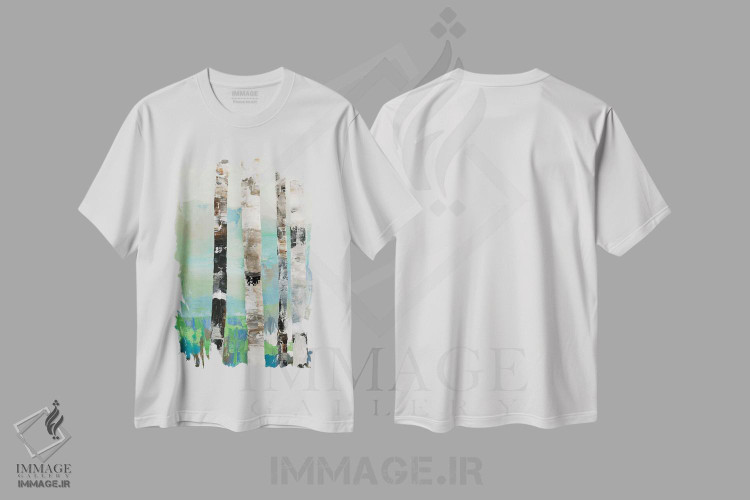 تیشرت طرح دار چوب توس I، تزئینی اثر آلیسون پیرس | immage.ir