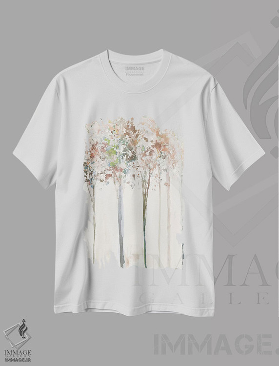 تیشرت طرح دار درختان طلایی I، آبستره اثر آلیسون پیرس | immage.ir