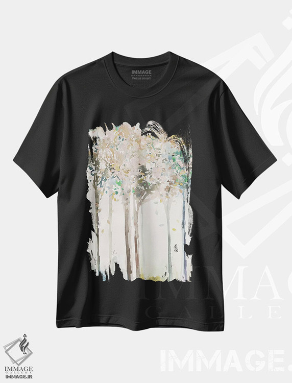 تیشرت طرح دار درختان طلایی II، آبستره اثر آلیسون پیرس | فروشگاه ایماژ