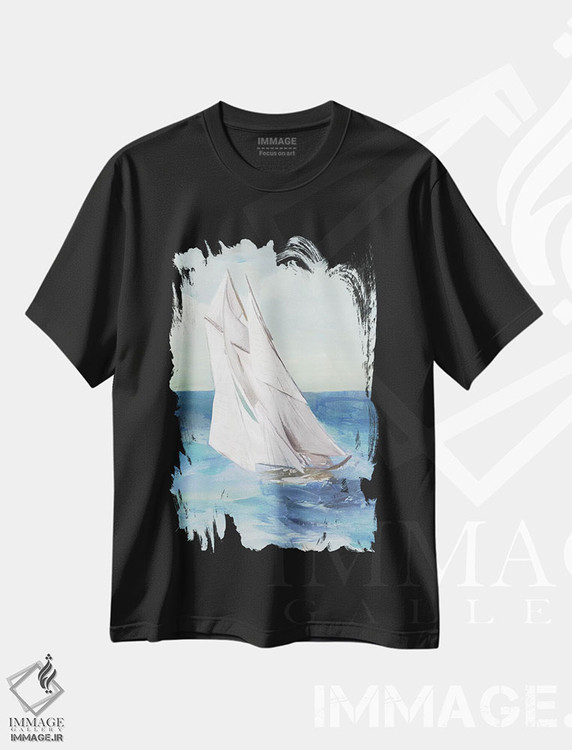 تیشرت طرح دار کیانا، تزئینی اثر آلیسون پیرس | فروشگاه ایماژ