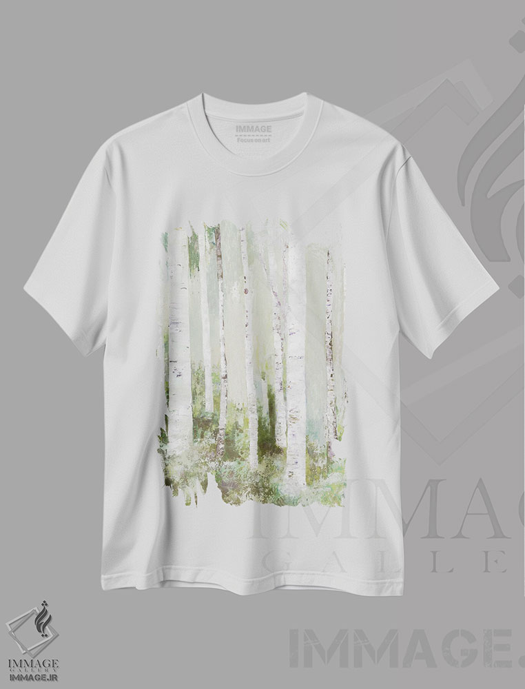 تیشرت طرح دار زیبایی آرام، تزئینی اثر آلیسون پیرس | immage.ir