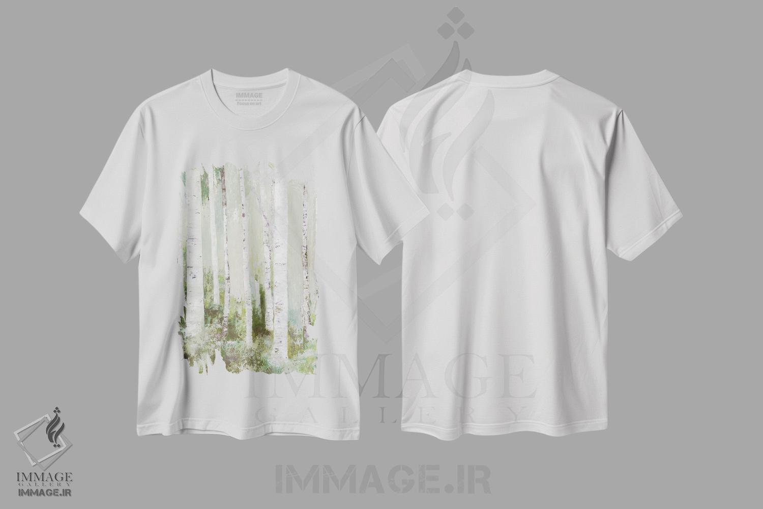 تیشرت طرح دار زیبایی آرام، تزئینی اثر آلیسون پیرس | immage.ir