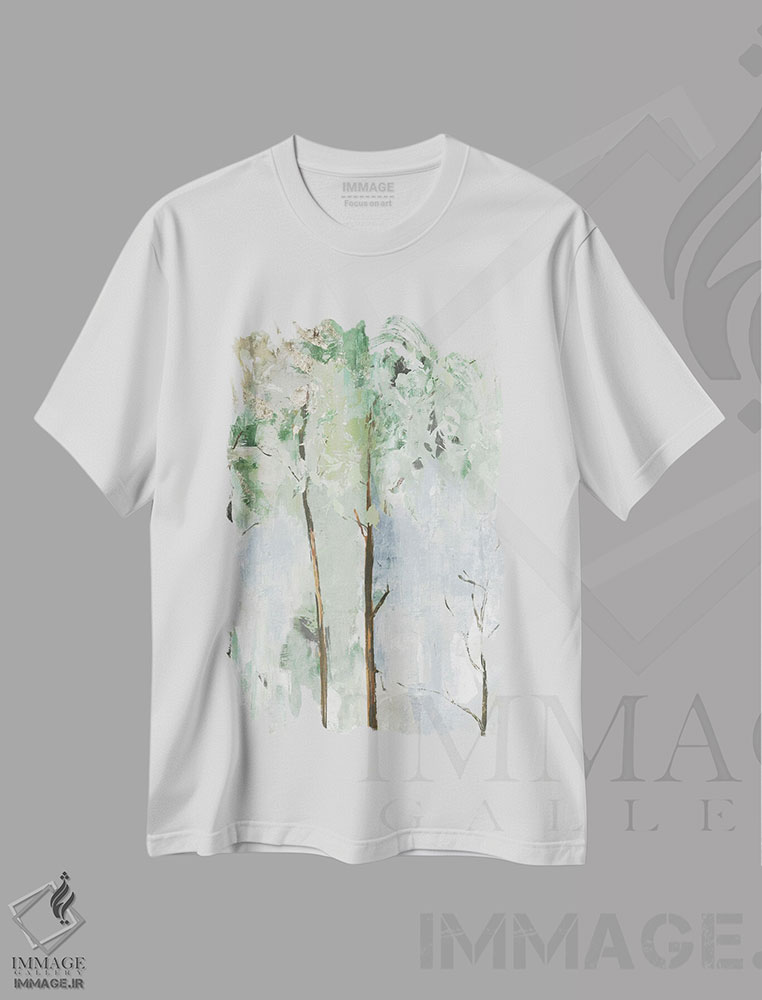 تیشرت طرح دار آسان بگیر، تزئینی اثر آلیسون پیرس | immage.ir