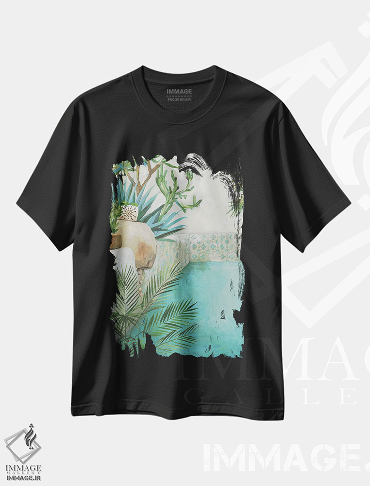 تیشرت طرح دار پناهگاه بیابان I، دکور معاصر اثر آلیسون پیرس | فروشگاه ایماژ