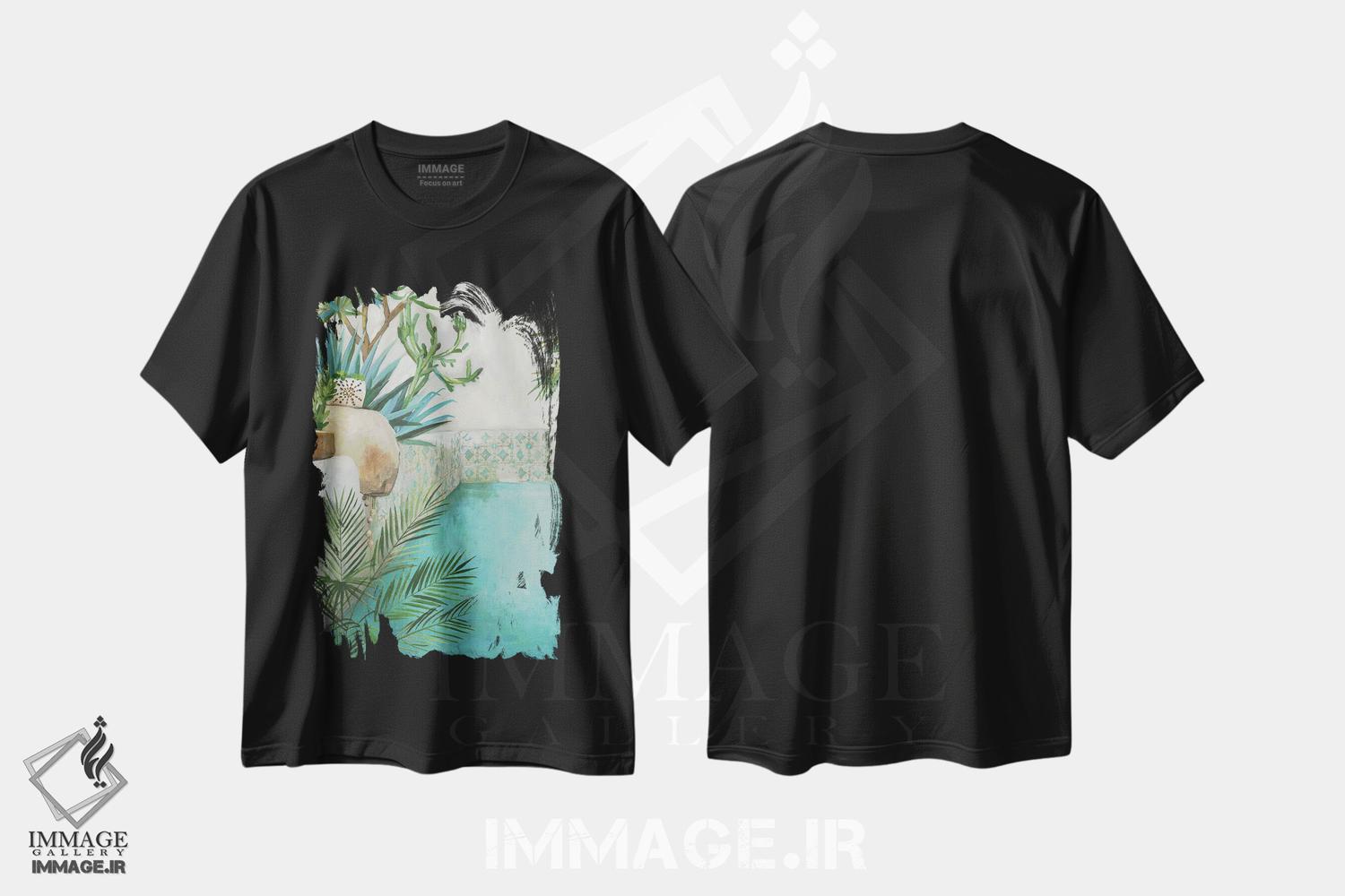 تیشرت طرح دار پناهگاه بیابان I، دکور معاصر اثر آلیسون پیرس | فروشگاه ایماژ