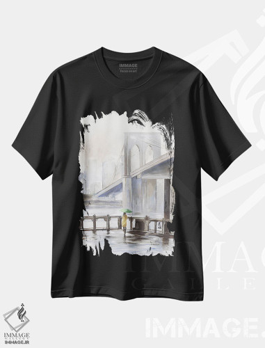 تیشرت طرح دار پل I، آبستره اثر آلیسون پیرس | فروشگاه ایماژ